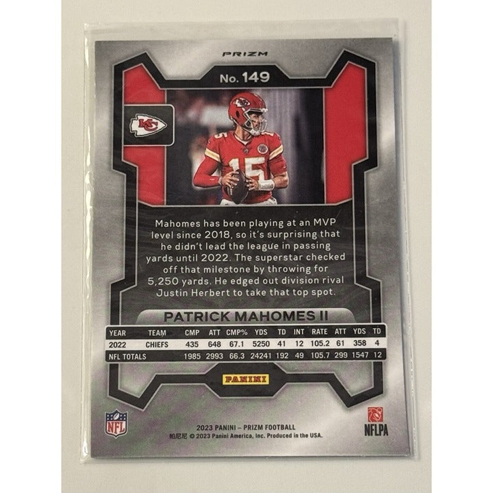 2023 Prizm Football - Patrick Mahomes II - Green Holo* Card #149 - NFL KC Chiefs