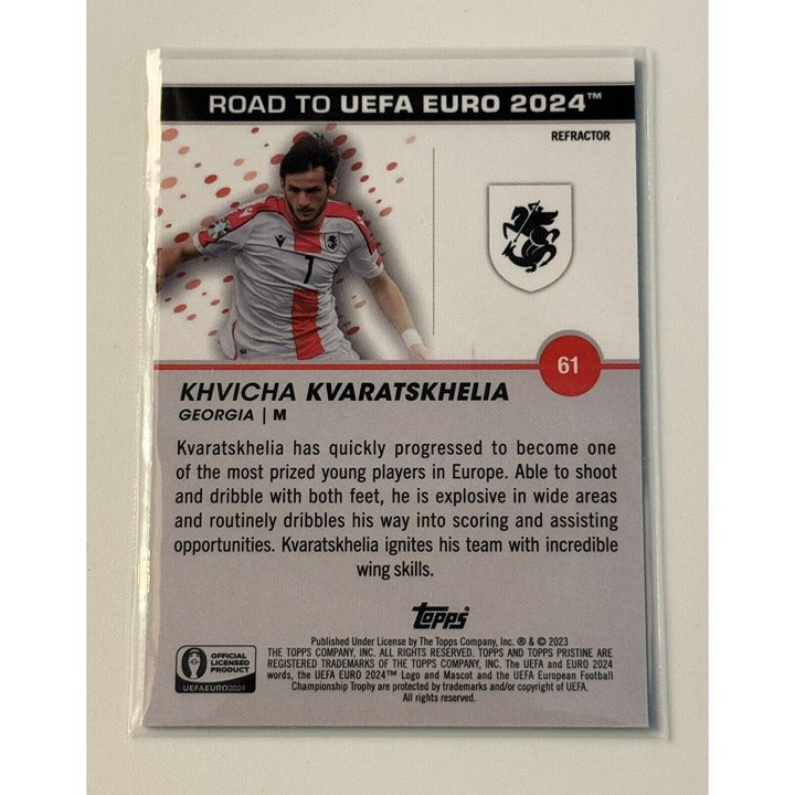 2023 Topps Pristine UEFA Euro KHVICHA KVARATSKHELIA Pristine Refractor -Georgia