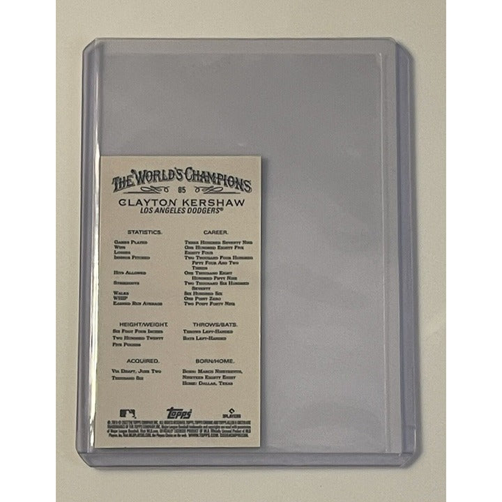 CLAYTON KERSHAW MINI 2022 Topps Allen & Ginter REFRACTOR #85 MLB LA Dodgers