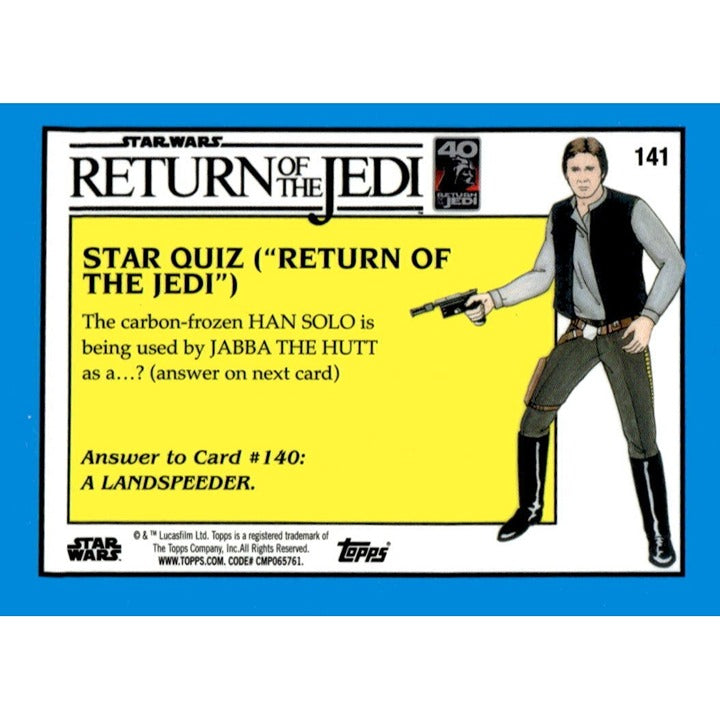 2023 Topps Chrome Sapphire Sapphire ROTJ Luke Skywalker* The Jedi Star Wars Card