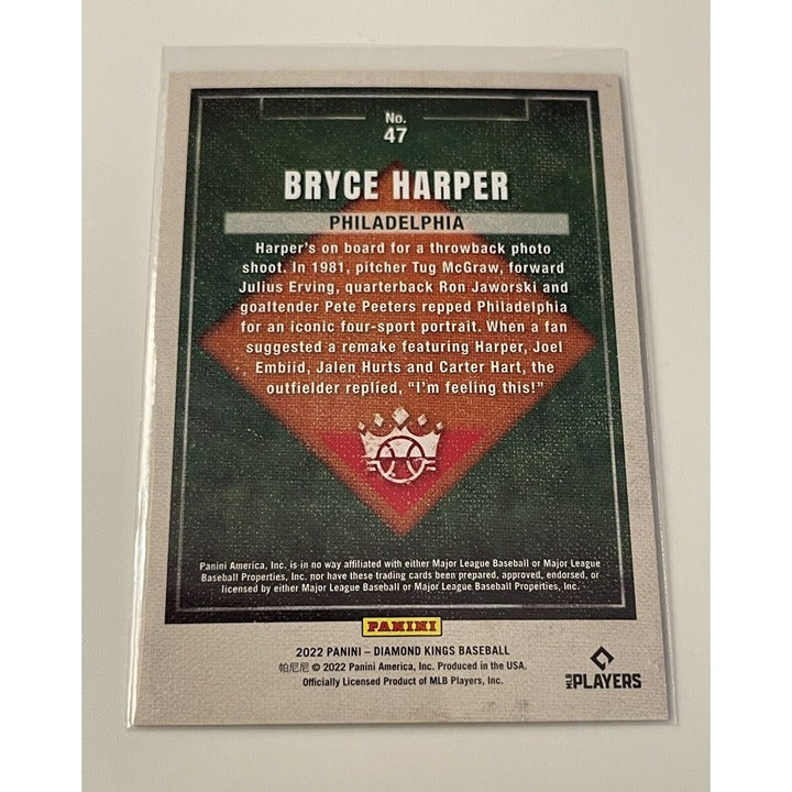 2022 Panini Diamond Kings Philadelphia Phillies Bryce Harper - Baseball Card #47
