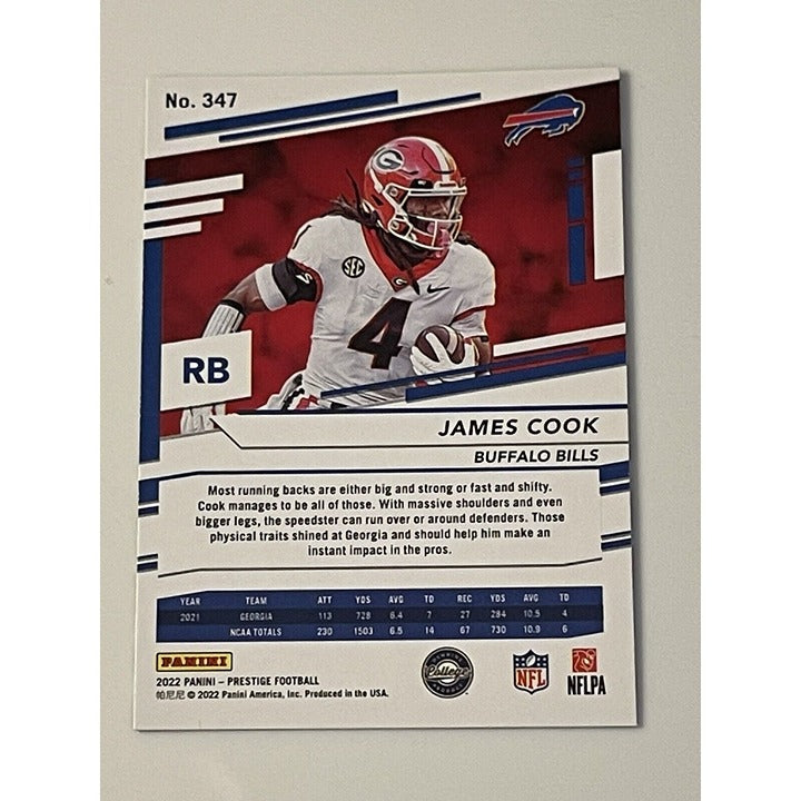 2022 Prestige James Cook Rookie Diamond Parallel RC - UGA/NFL Buffalo Bills #347