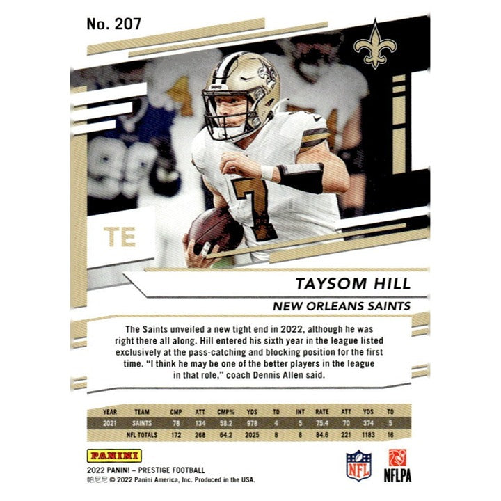 2022 Panini Prestige - Taysom Hill - NFL New Orleans Saints Football - Card #207