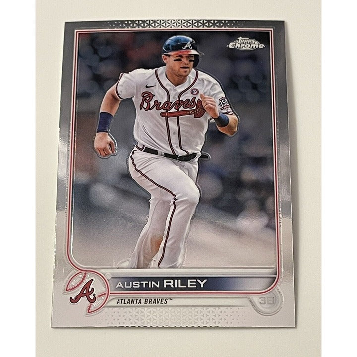 Austin Riley 2022 Topps Chrome Card #116 MLB Atlanta Braves - World Series Champ
