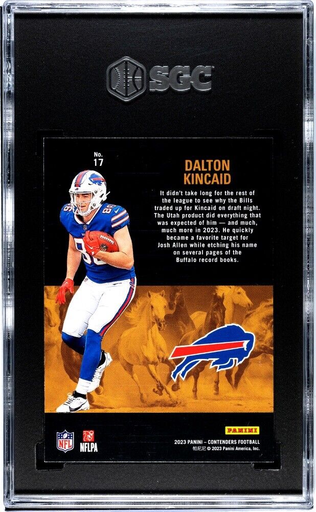 Dalton Kincaid 2023 Panini Contenders Rookie* Stallions #17 NFL AFC Bills SGC 9*