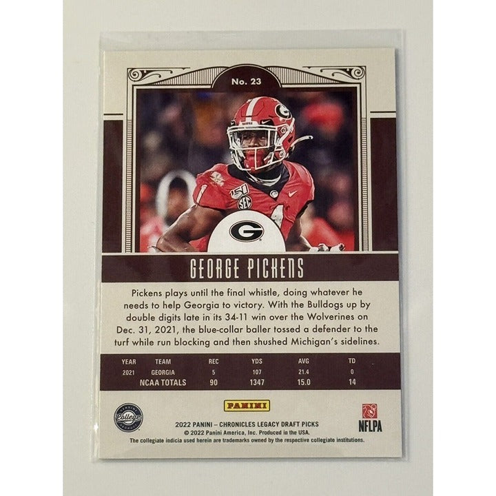 George Pickens RC 2022 Chronicles Legacy Draft Picks Football - Rookie Card #23