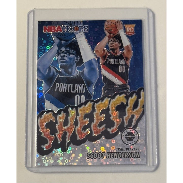 2023-24 Panini NBA Hoops Premium Stock - Sheesh Prizm Scoot Henderson RC Card 23