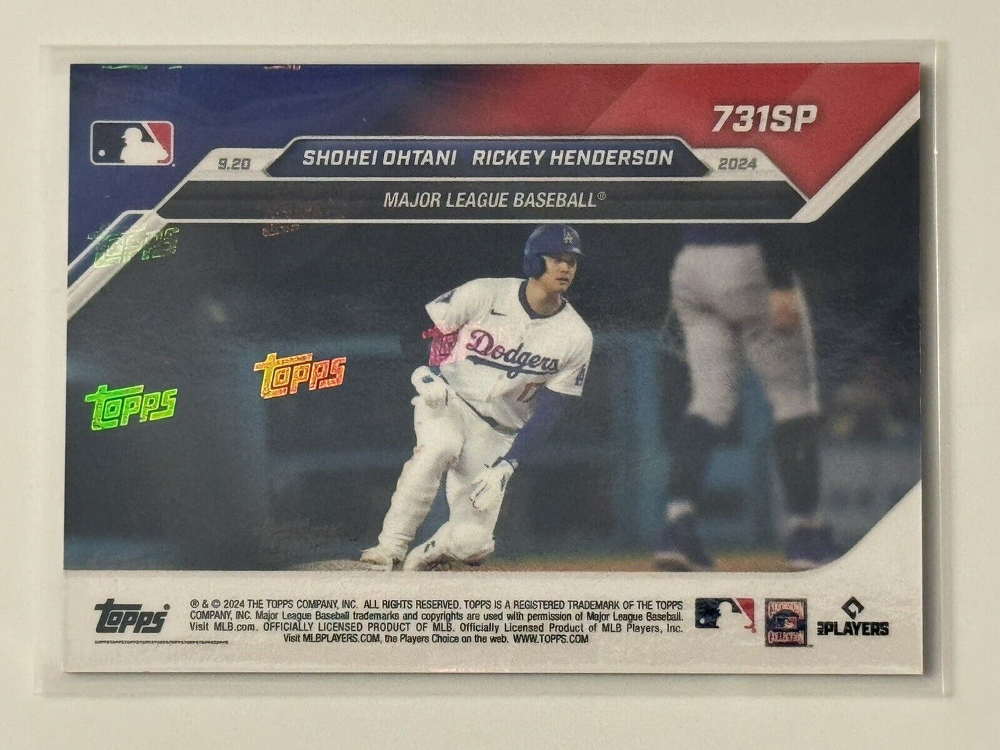 Shohei Ohtani 731SP PASSES HENDERSON W/ 14H HR/SB GAME 2024 Topps Now LA Dodgers
