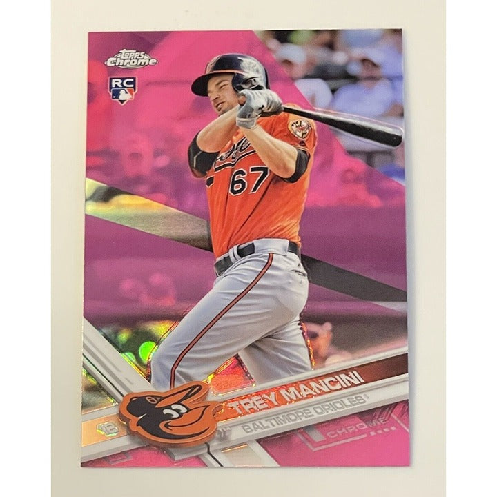 Trey Mancini RC 2017 Topps Chrome Refractor Card #47 Orioles/Astros WS Champion*