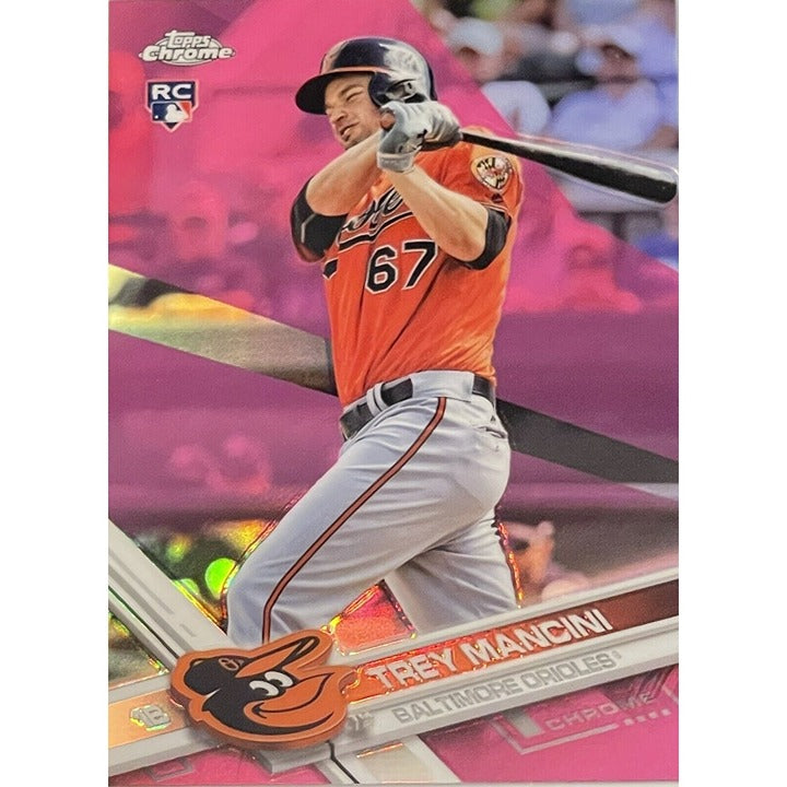 Trey Mancini RC 2017 Topps Chrome Refractor Card #47 Orioles/Astros WS Champion*