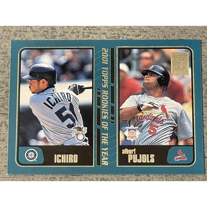 Albert Pujols / Ichiro Suzuki 2001 Topps #T99 MLB HOF Traded Rookies of the Year
