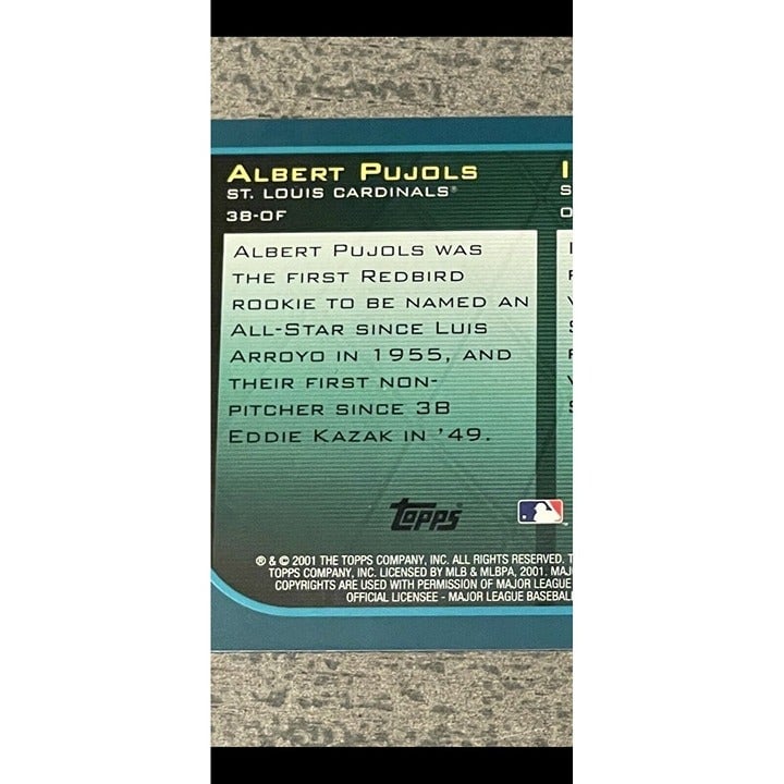 Albert Pujols / Ichiro Suzuki 2001 Topps #T99 MLB HOF Traded Rookies of the Year