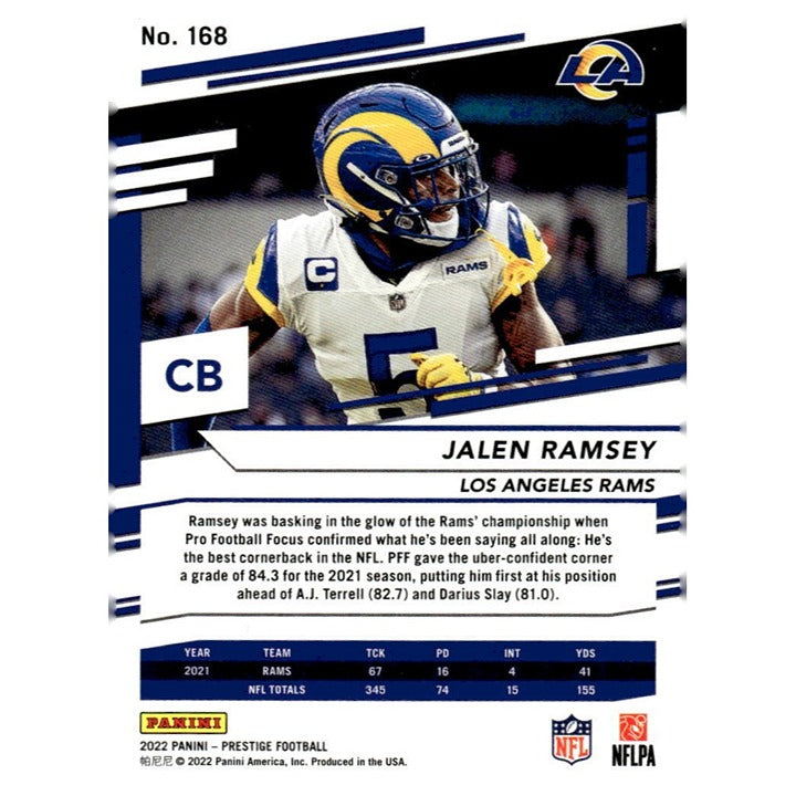 2022 Panini Prestige - Jalen Ramsey - NFL Los Angeles Rams - Football Card #168
