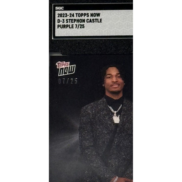 7/25* Stephon Castle 2024 Topps Now NBA #D-3 Draft Night Rookie SA Spurs SGC 10*