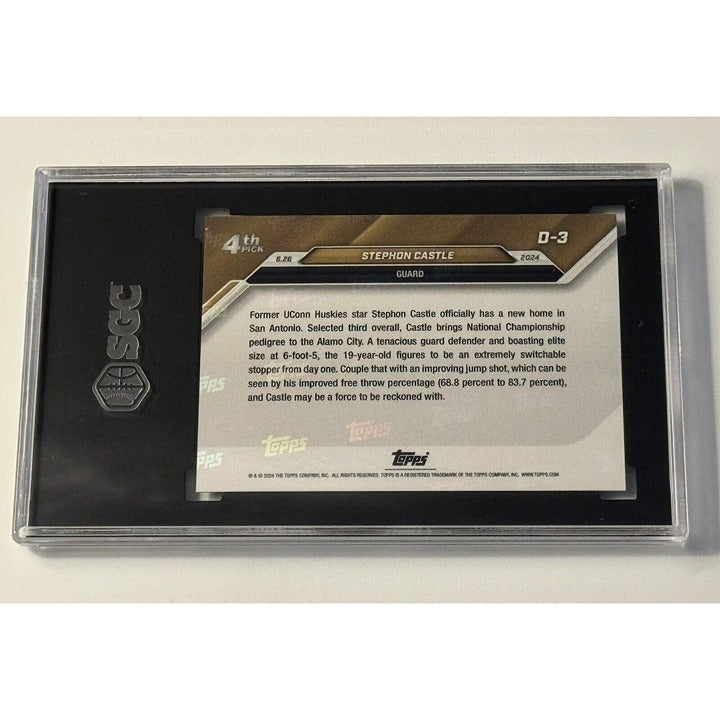 7/25* Stephon Castle 2024 Topps Now NBA #D-3 Draft Night Rookie SA Spurs SGC 10*