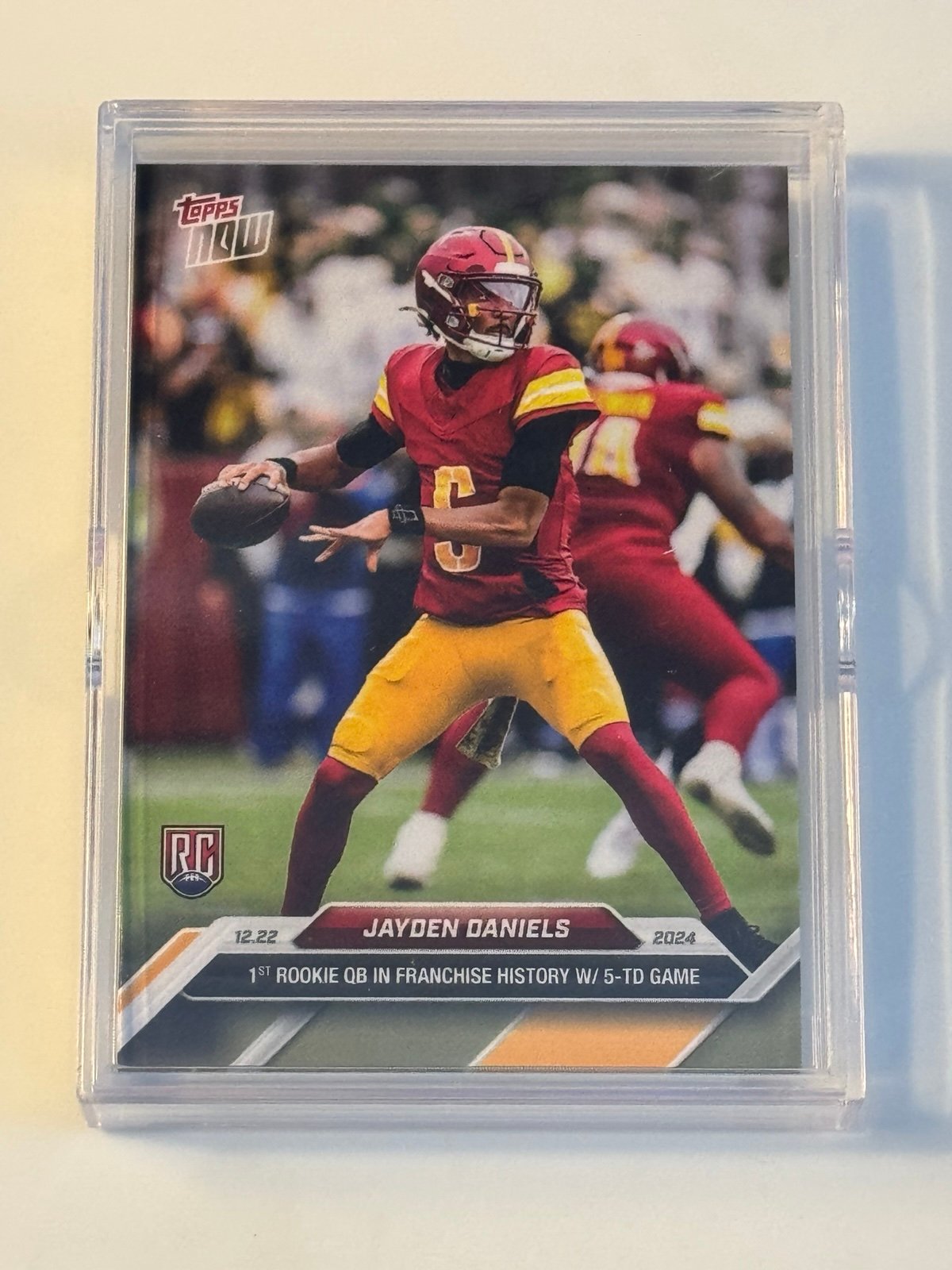 Jayden Daniels RC 2024 Topps NOW Card 16 - NFL Washington Commanders - 5 TD Game