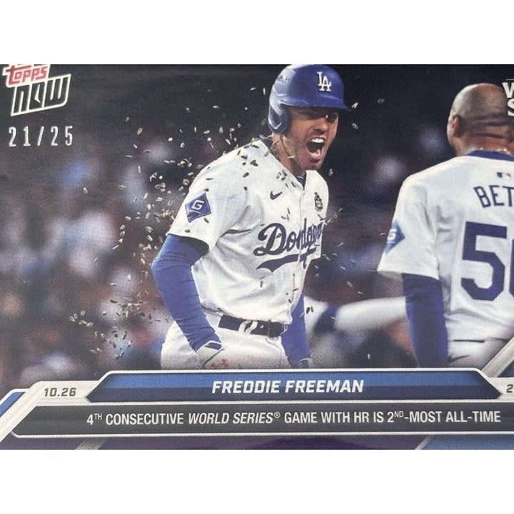 21/25* 2 STARS! Freddie Freeman/Betts World Series HRs 2024 Topps NOW #868 READY