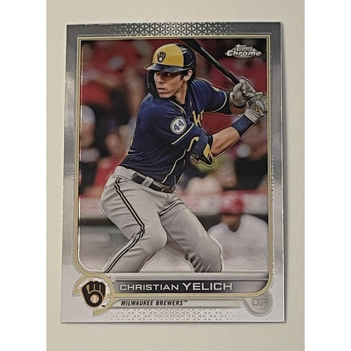 Christian Yelich 2022 Topps Chrome #210 Refractor MLB Milwaukee Brewers MINT!