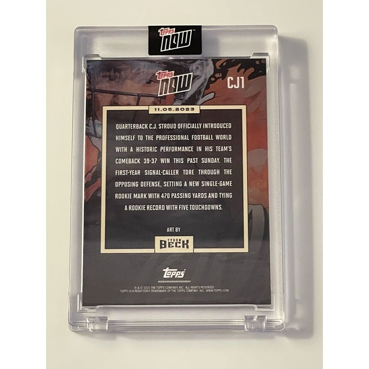 CJ Stroud RC 2023 Topps Now Football by Tyson Beck NFL Houston Texans Rookie CJ1