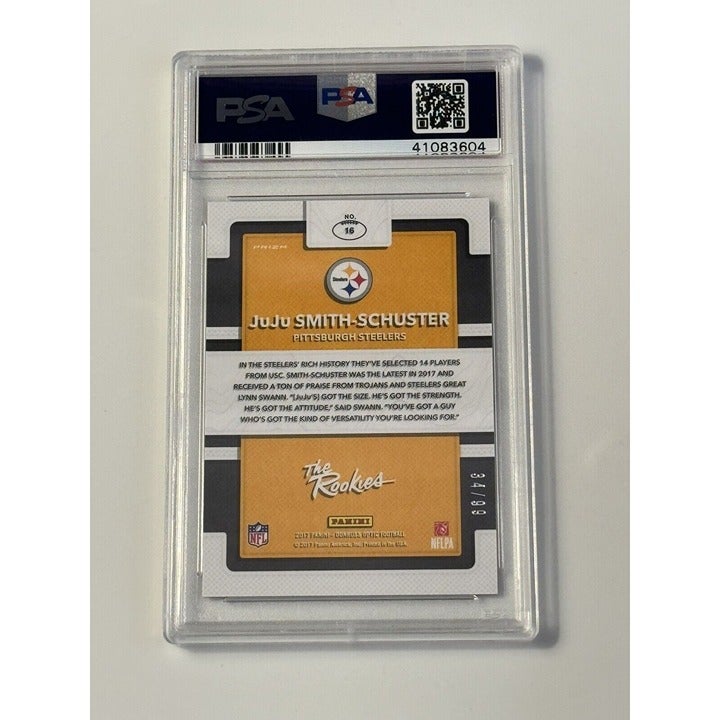 2017 Donruss Optic The Rookies Red Prizm Juju Smith-Schuster RC #16 /99 - PSA 10