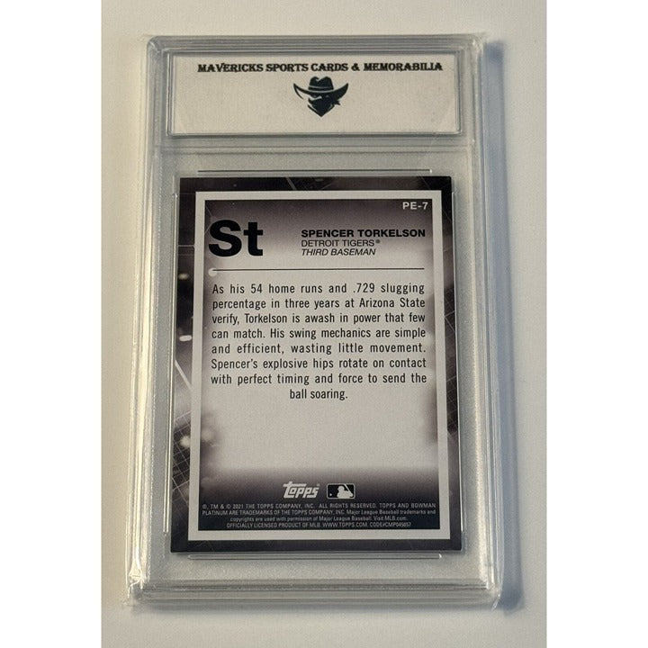Spencer Torkelson* 2021 Bowman Platinum Baseball - MLB Detroit Tigers Card #PE-7