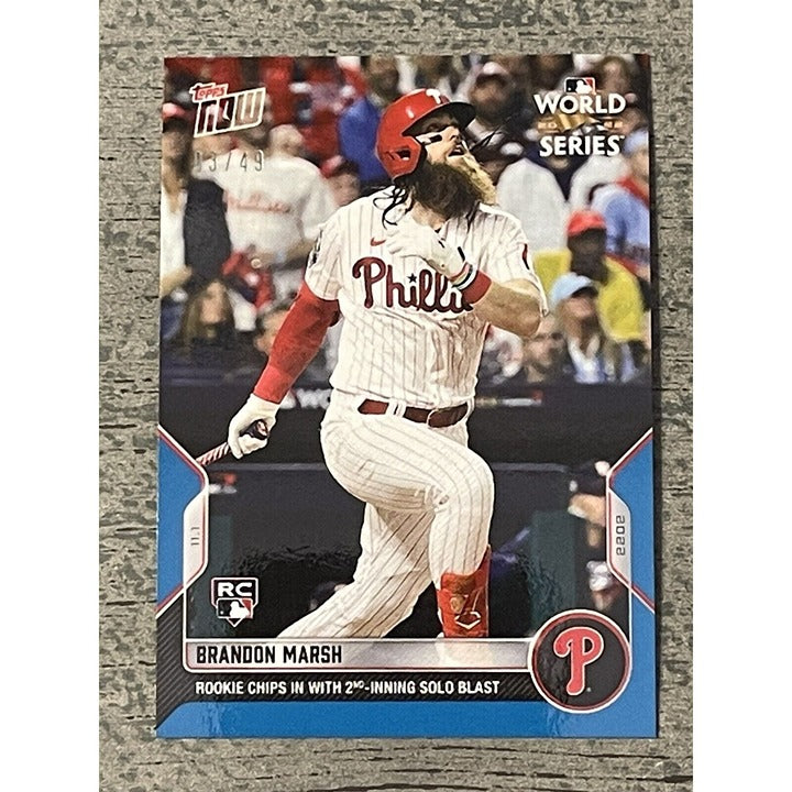 2022 TOPPS NOW World Series #1143 13/49 Brandon Marsh MLB Philadelphia Phillies*