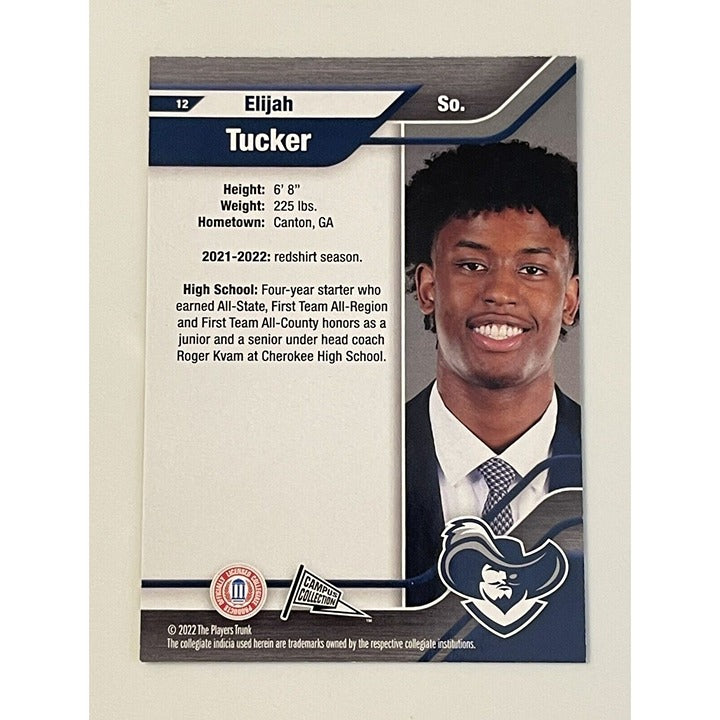 Elijah Tucker* 2022 Campus Collection Players Trunk Card #11 Xavier Musketeers*