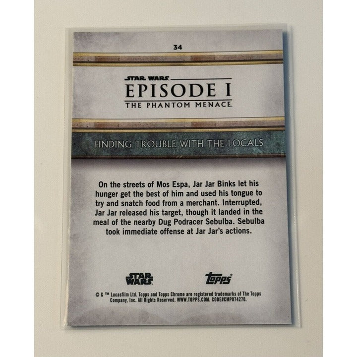 2024 Topps Chrome Sapphire Star Wars Episode I Phantom Menace Trouble With Local