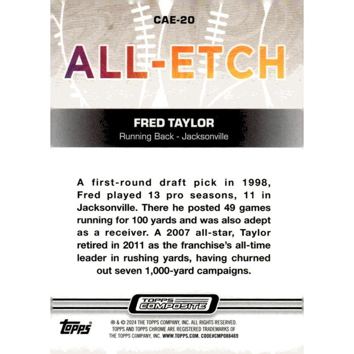 2023 Topps Composite NFL Football Fred Taylor Jacksonville Jaguars - Card CAE-20