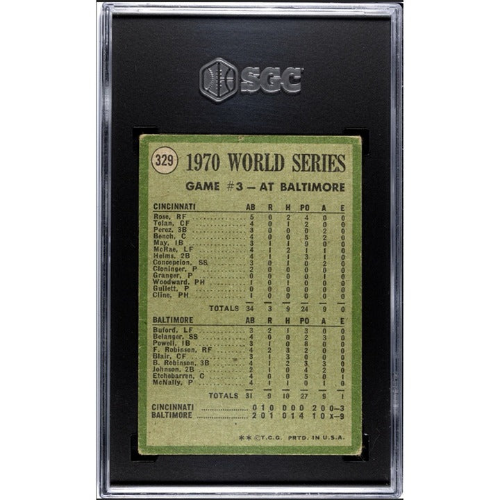 1971 Topps MLB World Series Game 3 SGC 1 Card #329 - 54 HOF Players In This Set!