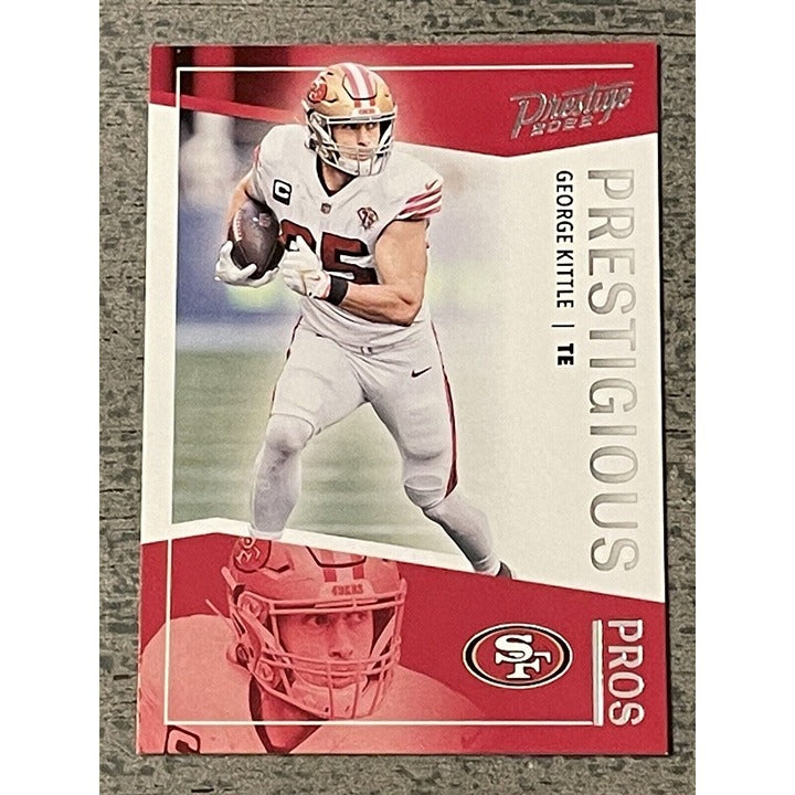 GEORGE KITTLE 2022 Panini Prestige Prestigious Pros Insert #PP-11 MINT! NFL 49’s