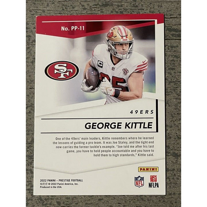 GEORGE KITTLE 2022 Panini Prestige Prestigious Pros Insert #PP-11 MINT! NFL 49’s