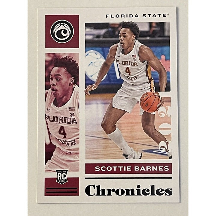 Scottie Barnes* RC 2021 Panini Chronicles #7 FSU/NBA - NBA Toronto Raptors Card*