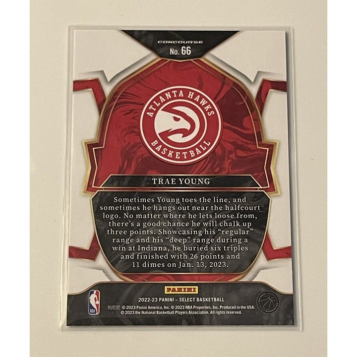 2022-23 Panini Select #66 Trae Young Blue Retail Basketball NBA Hawks - Card #66