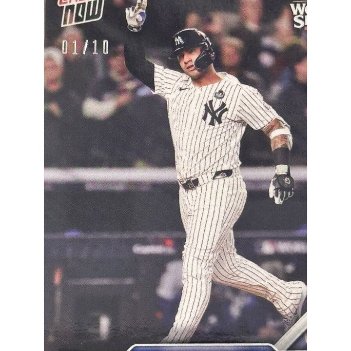 1/10 Glaber Torres 2024 Topps NOW 3 Run HR Ices WORLD SERIES Yankees GAME READY!