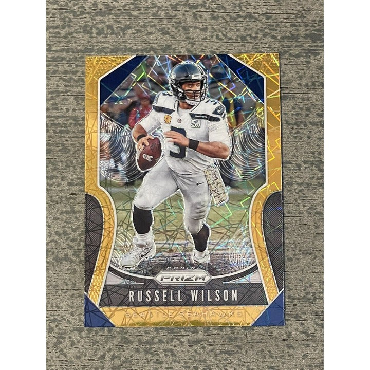 2019 Panini Prizm Lazer Prizm Russell Wilson Card #258 NFL Broncos/Seahawks Card