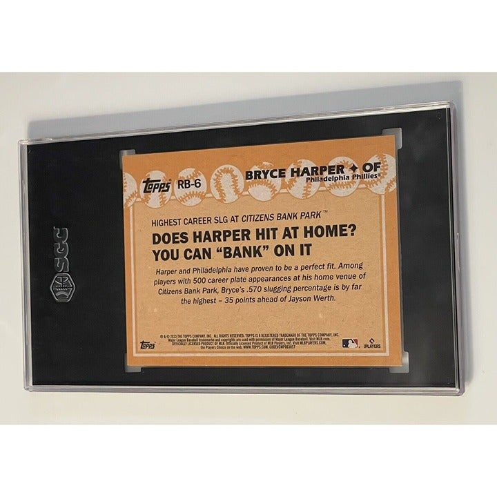 2023 Topps Series 2 Box Topper OVERsized Bryce Harper 2022 Record Breakers #RB-6