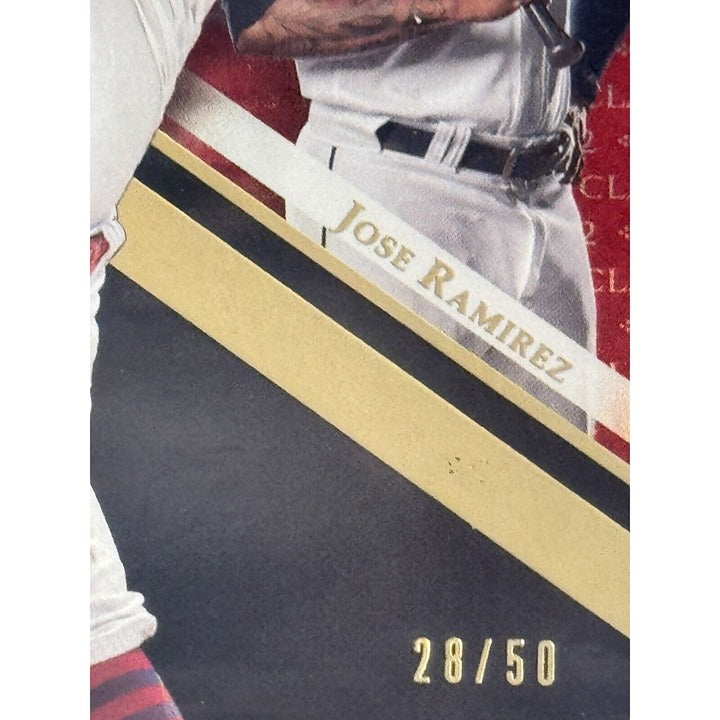 RARE 28/50 Jose Ramirez 2019 Topps Gold Label Card #20 Class 2 Cleveland Indians