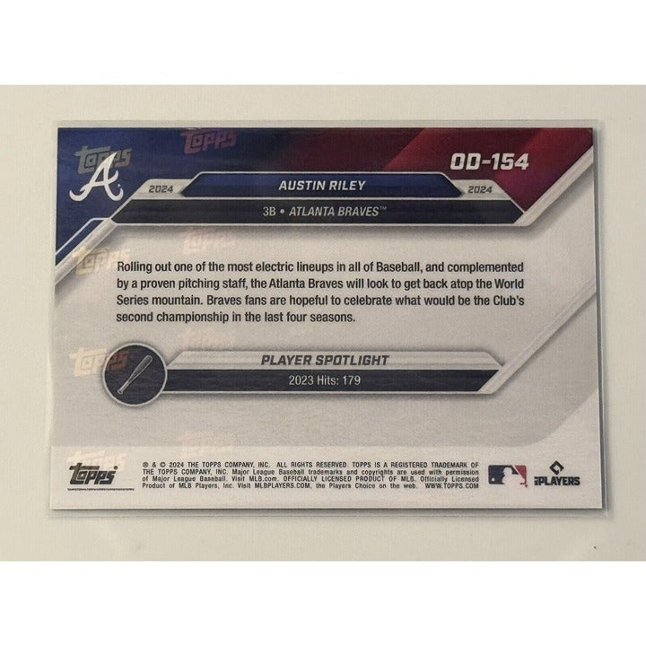 34/49* 2024 Topps Now Road to Opening Day Austin Riley Blue PARALLEL MLB Braves*