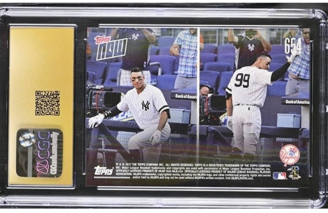 2017 Topps Now - Aaron Judge RC #654 MLB New York Yankees Rookie - Graded CGC 10