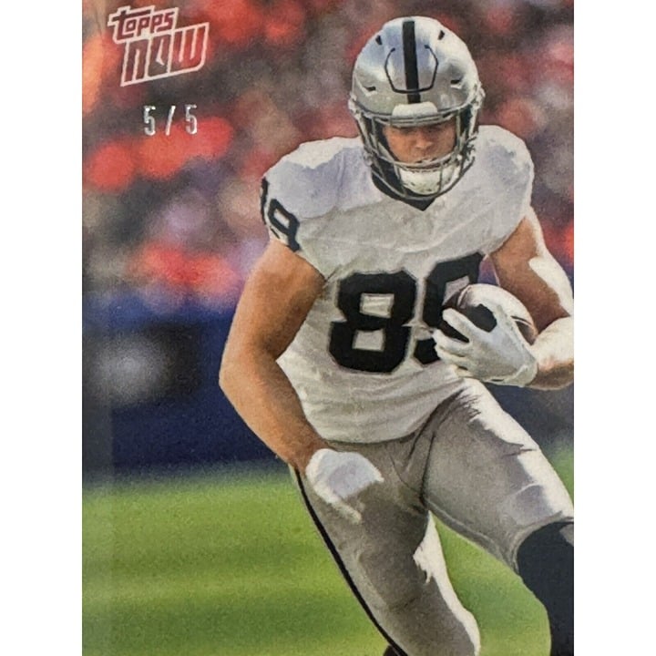 5/5! Brock Bowers RC* 2024 Topps Now ROOKIE CARD SP Las Vegas Raiders Uniform #7