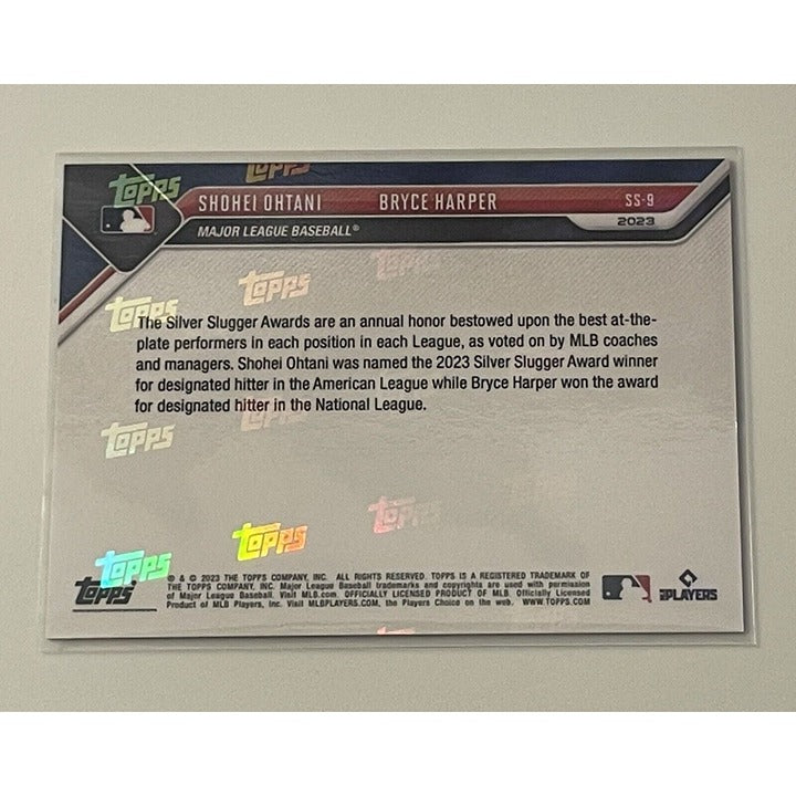 2023 Topps Now Shohei Ohtani/Bryce Harper Limited EXCLUSIVE* Silver Slugger SS-9