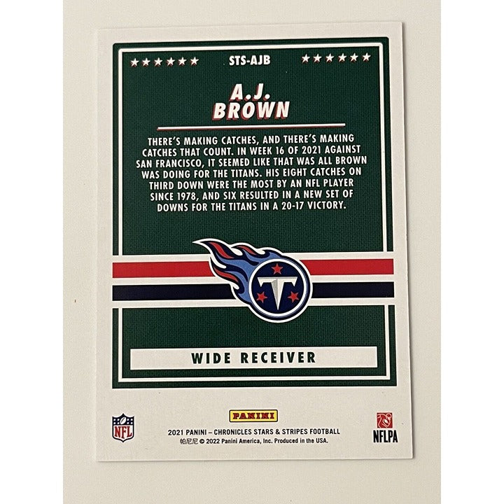 2021 Chronicles A.J. Brown 38/99 - STARS AND STRIPES #STS-AJB - Tennessee Titans