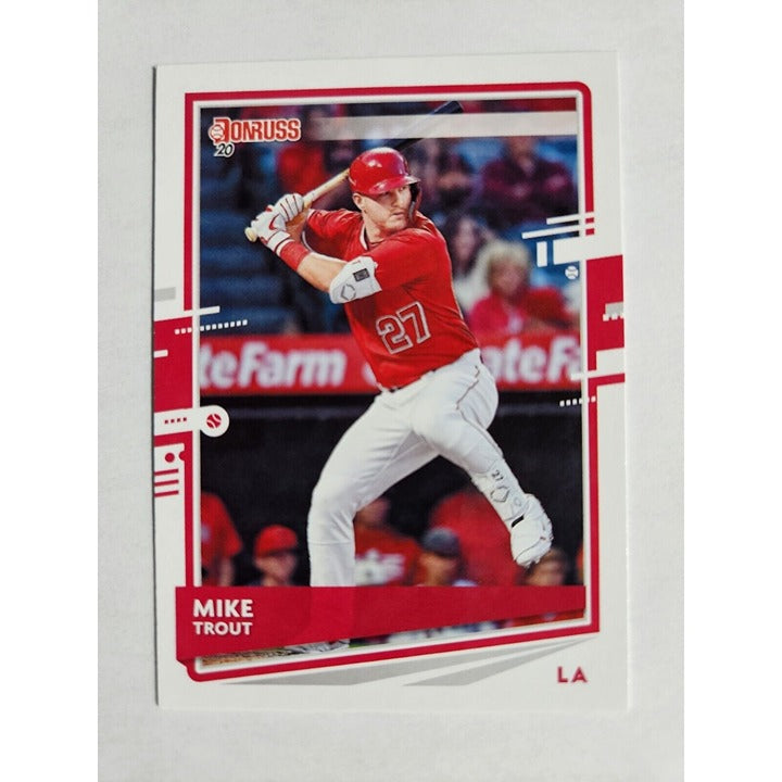 Mike Trout 2020 Panini Donruss MLB Baseball Card #129 - MLB Los Angeles Angels*