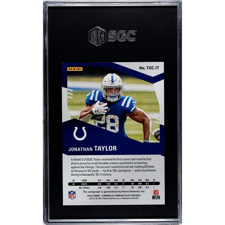 2020 Panini Chronicles Jonathan Taylor* 31/99 RC Auto Turn Of Century TOC-JT NFL