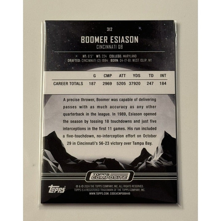 2023 Topps Midnight Composite Twilight Refractor Boomer Esiason #312 NFL Bengals