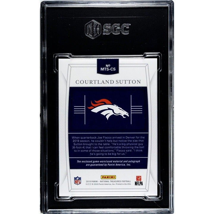 2019 Panini National Treas. Courtland Sutton Auto 31/49 SGC 10 Mat. Sig. MTS-CS*