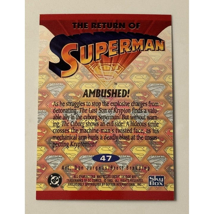 1993 SkyBox Superman: Man of Steel: - The Return Of Superman DC Comics - Card 47