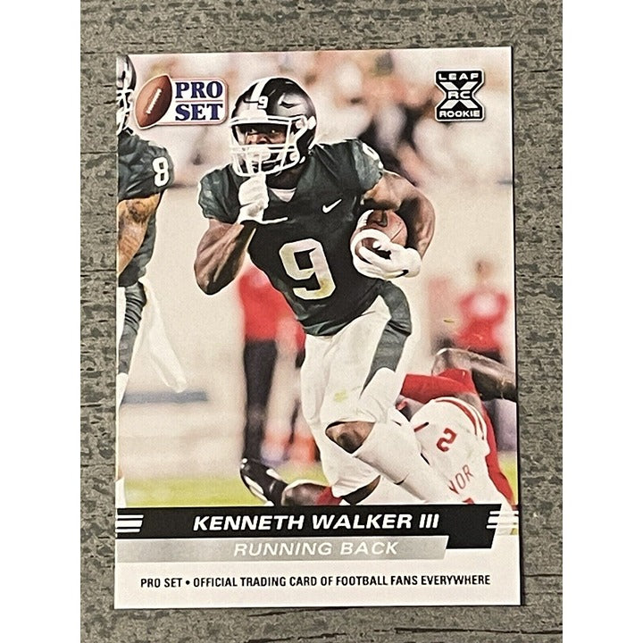 2022 Leaf Pro Set Kenneth Walker III* RC Seattle Rookie Card #PS-09 NFL Seahawks