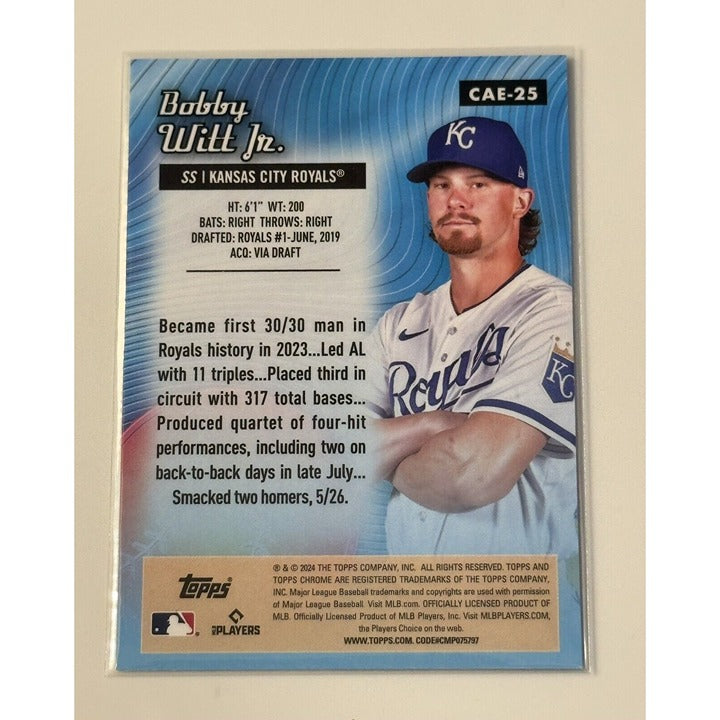 Bobby Witt Jr 2024 Topps Chrome All Etch Refractor MLB Kansas City Royals CAE-25